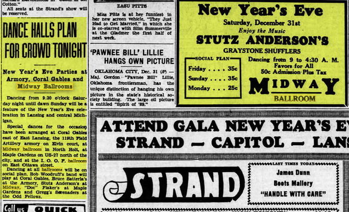 Midway Gardens (Midway Ballroom) - 1932 Article And Ad (newer photo)